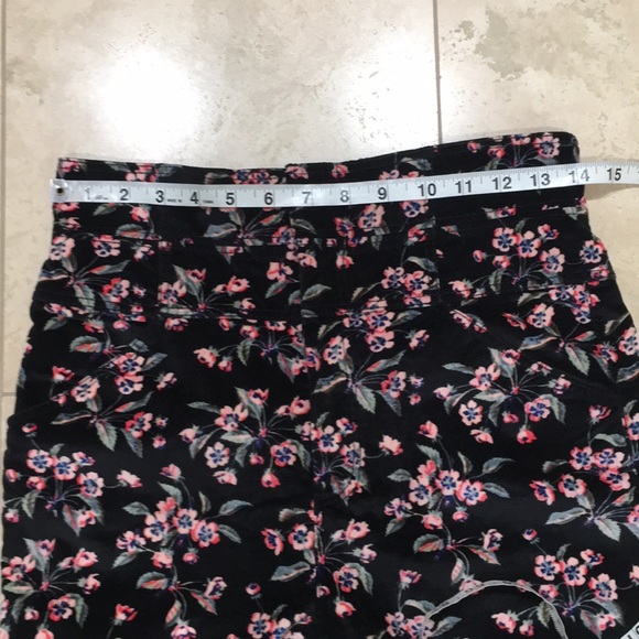 REBECCA TAYLOR TILDA  black floral velvet pants - Picture 12 of 17